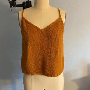 Mustard knit tank